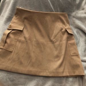 Vintage Tan Mini-Skirt